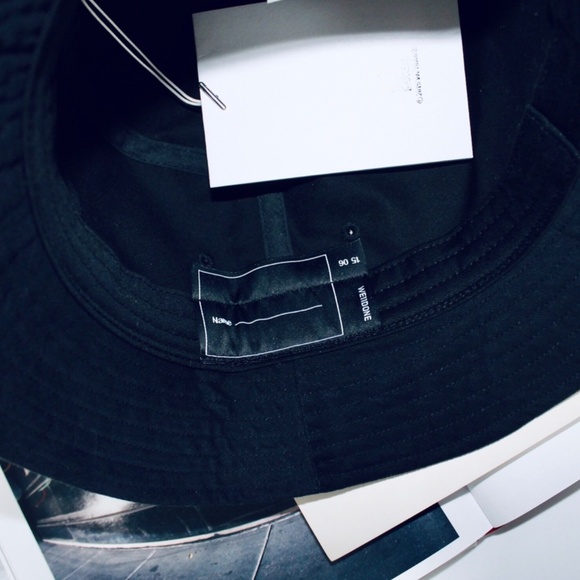 WE11DONE Black Embossed Logo Bucket Hat - Picture 6 of 7